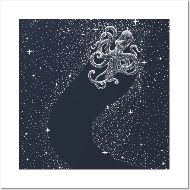 Starry Octopus Wall Art by Aliriza